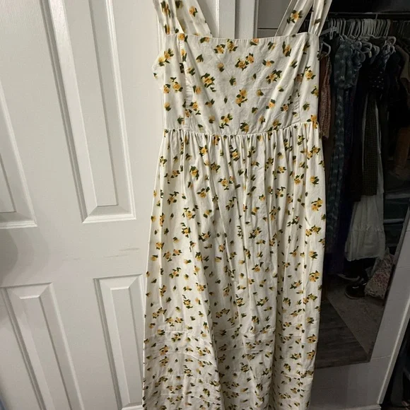 J.Crew size 2 square neck midi dress in budding rose print - Picture 2 of 6